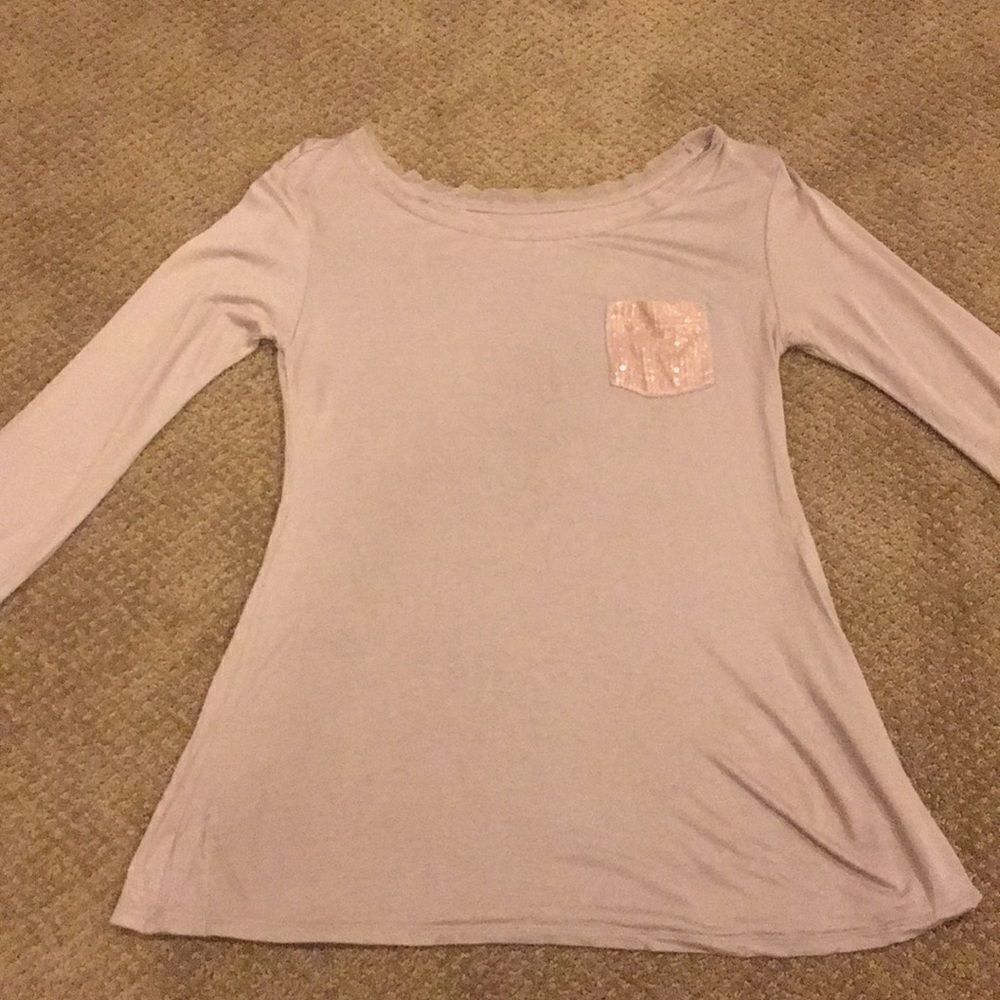 Gap Maternity Mauve Long Sleeve Shirt